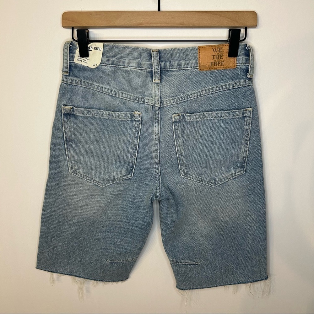 *NWT* Free People We The Free Ghost Town Long Shorts, Size 24, Denim Jeans - Picture 8 of 12